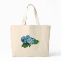 Light Blue Hydrangea Canvas Bags