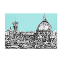 Light blue Italian ink Gallery Wrap Canvas