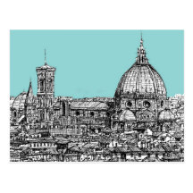 Light blue Italian ink Post Card