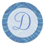 light blue monogram