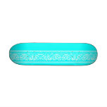 Light Blue Paisley Skateboard Mini