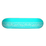 Light Blue Paisley Skateboard Pro