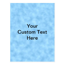 Light Blue Pattern with Custom Black Text. Post Cards