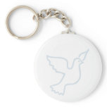 Light Blue Peace Dove keychains