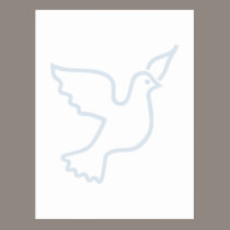 Light Blue Peace Dove postcards