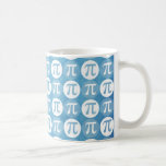 Light Blue Pi Circles Mugs