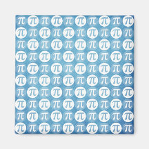 Light Blue Pi Circles Refrigerator Magnet