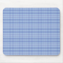 Light Blue Plaid Pattern Mousepad