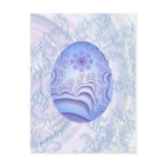 Light Blue & Purple Painted Egg postcards