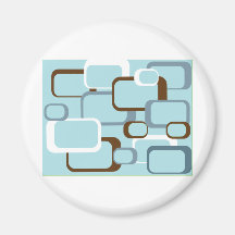 light blue retro squares magnet