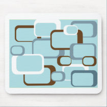 light blue retro squares mouse pad mousepads