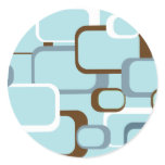 light blue retro squares stickers