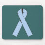 Light Blue Ribbon Products and Apparel Mouse Pad