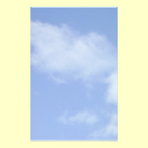 light blue sky w/ clouds stationary stationery
