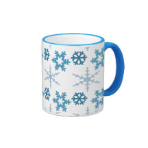 Light Blue Snowflakes Mug