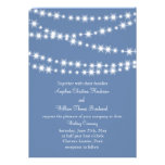 Light Blue Twinkle Lights Wedding Invitation