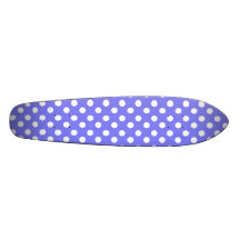 Light blue with white polka dots skate decks