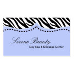 Light Blue Zebra Print Animal Business Card