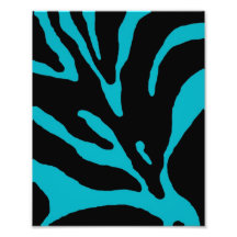 Light Blue Zebra Stripe Animal Print Art Photo