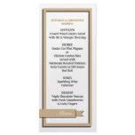 Light Brown Ribbon Wedding Menu / Program rack cards
