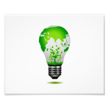light bulb design with globe and plants ecology.pn art photo