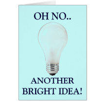 LIGHT BULB GREETING CARD