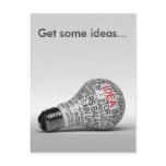Light bulb idea postcards