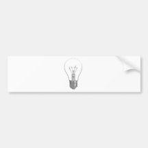 Light bulb series bumper sticker
