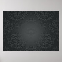 Light coloured floral on dark background posters