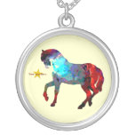 Light Colourful Horse Personalised Pendant Necklac