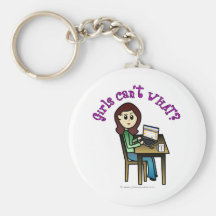 Light Computer Girl Key Chain