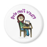 Light Computer Girl magnets