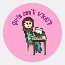 Light Computer Girl Sticker