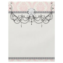 light cream and pink damask flyers