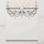light cream and pink damask flyers