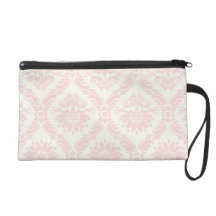 light cream and pink damask wristlets