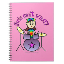 Light Drummer Girl Notebook