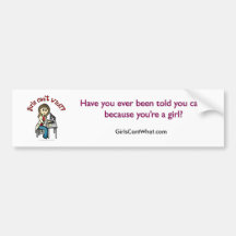 Light Female Scientist Bumper Sticker