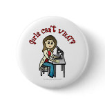 Light Female Scientist buttons