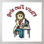 Light Female Scientist posters