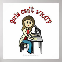 Light Female Scientist Poster
