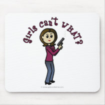 Light Female Sharpshooter Mouse Pads
