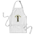 Light Female Sheriff in Brown Uniform aprons