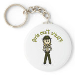 Light Female Sheriff in Brown Uniform keychains