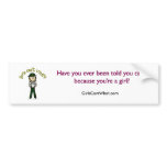 Light Female Sheriff in Green Uniform bumper stickers