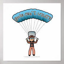 Light Female Sky Diver Posters