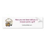 Light Female Truck Driver bumper stickers