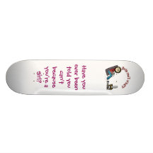 Light Gamer Girl Custom Skate Board