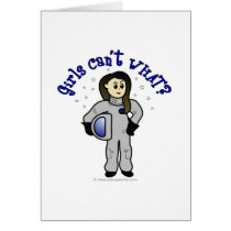 Light Girl Astronaut Card