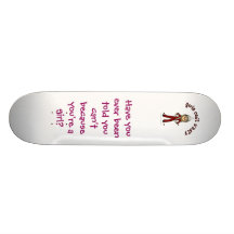 Light Girl in Red Marching Band Uniform Skate Decks
